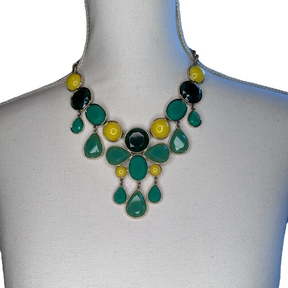 Banana Republic - Green & Yellow Statement Necklace - Picture 3 of 7